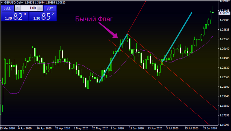 образец пример бычьего флага