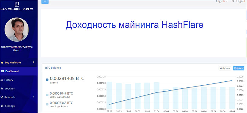 расчет доходности в HashFlare калькулятор сервиса с отзывами