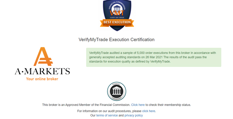VerifyMyTrade лицензия АМаркетс