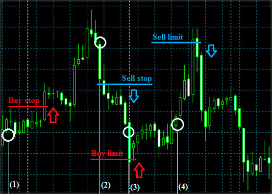 торговля с ордерами порядок ордеров Buy Stop c Buy Limit и приказов селл стоп и лимит