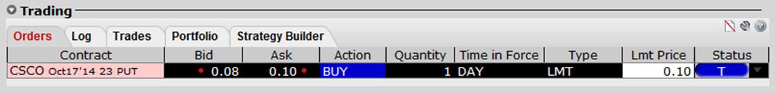 Создание ордеров в OptionTrader Создание ордеров в OptionTrader