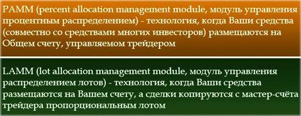 Памм и Ламм счета Ламм счета для старта у брокера