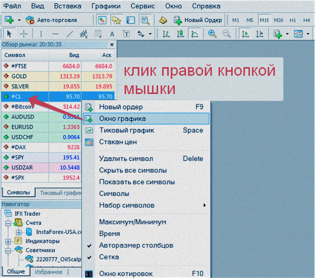 открытие окна параметр советника