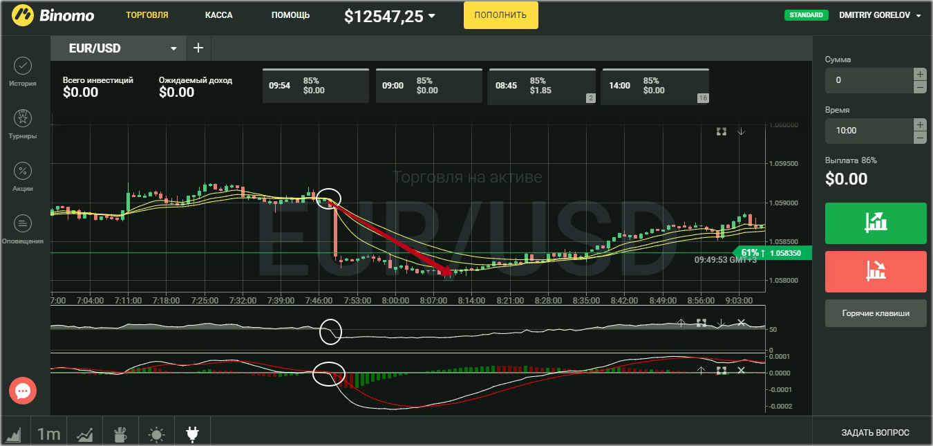 торгую вниз итог моей методики в биномо
