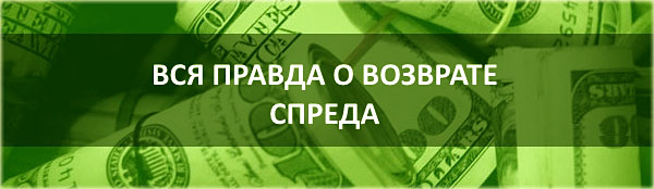 о возврате спреда часть спреда как процент от ИнстаФорекс