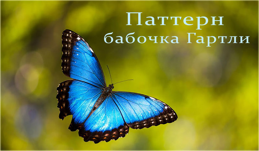 бабочка Гартли Гартли с паттерном бабочки