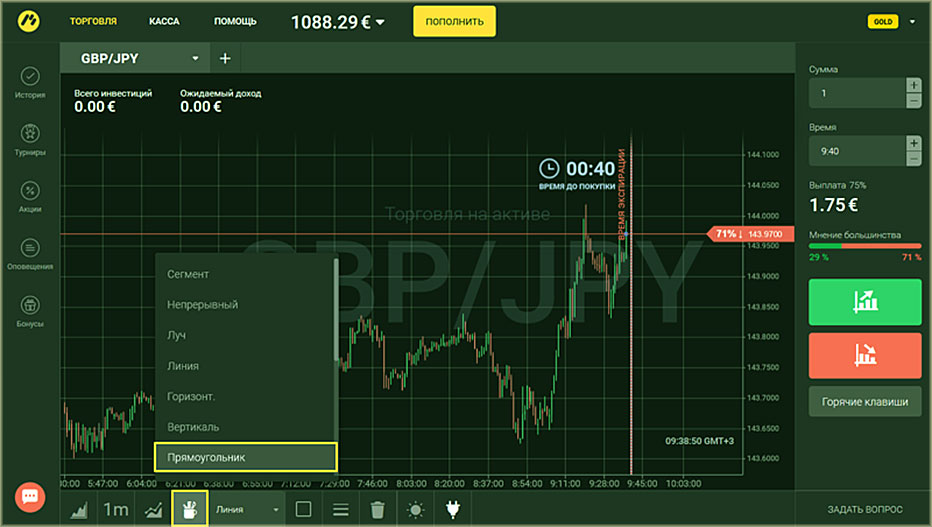 выбор прямоугольник еще индикатор в хорошую платформу