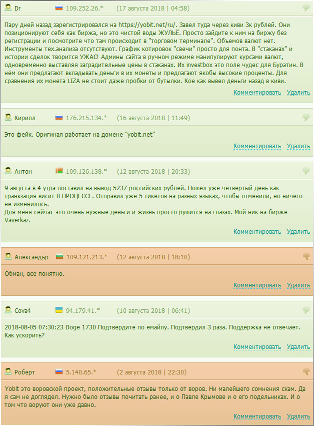 несколько отзывов отзываются трейдеры
