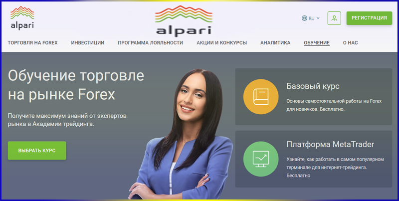 торговля на Форекс и БО Форекс с Alpari как бинарная платформа опционов в России.